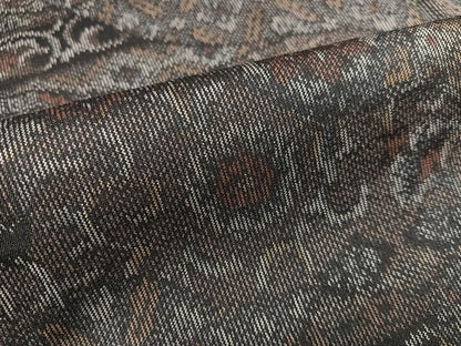 平和屋着物●上質な紬 花尽くし 正絹 逸品 未使用 AABF4469ph