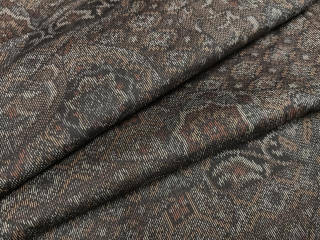 平和屋着物●上質な紬 花尽くし 正絹 逸品 未使用 AABF4469ph