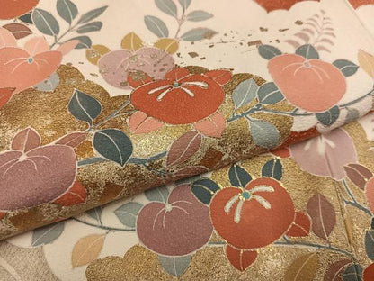 平和屋着物●訪問着 橘亀甲文 暈し染め 金彩 三越扱い 正絹 逸品 AABF4471ph