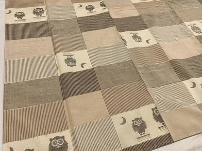 平和屋着物●上質な紬 ミミズク 正絹 逸品 AABF4476ph