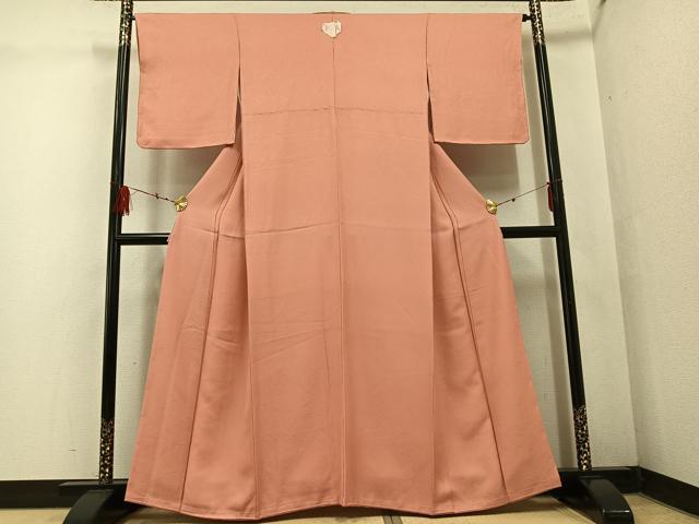 平和屋着物●上質な色無地 一斤染色 正絹 逸品 未使用 AABF4479ph
