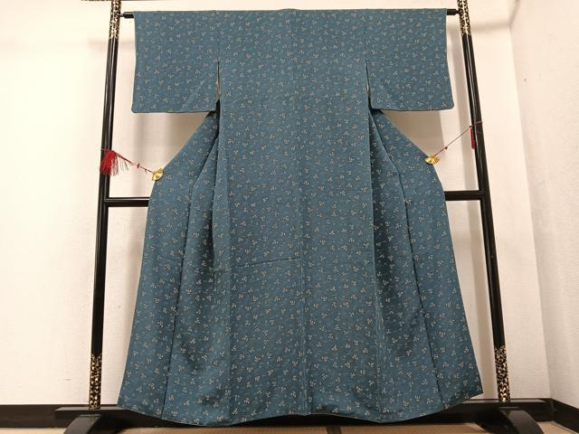 平和屋着物●上質な小紋 ふくら雀 正絹 逸品 AABF4484ph