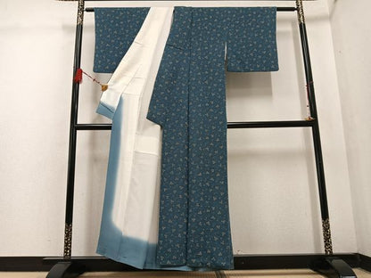 平和屋着物●上質な小紋 ふくら雀 正絹 逸品 AABF4484ph