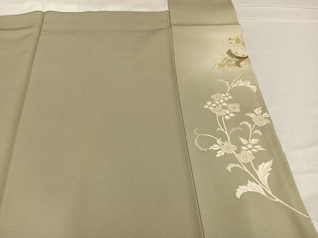 平和屋着物●訪問着 駒刺繍 八幡縁起 更紗唐草文 暈し染め 金彩 正絹 逸品 AABF4487ph