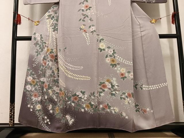 平和屋着物●訪問着 辻が花 暈し染め 正絹 逸品 AABF4505ph
