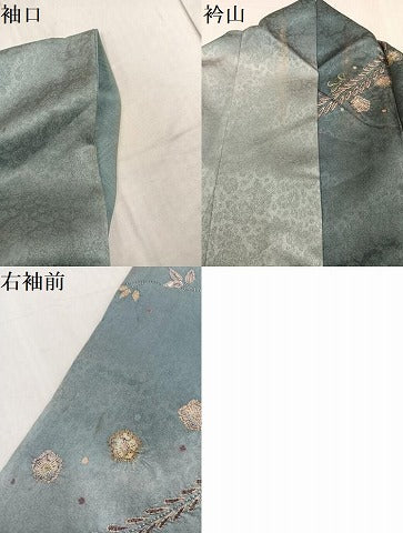 平和屋着物●訪問着 辻が花 絞り 暈し染め 金彩 正絹 逸品 AABF4510ph