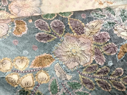 平和屋着物●訪問着 辻が花 絞り 暈し染め 金彩 正絹 逸品 AABF4510ph