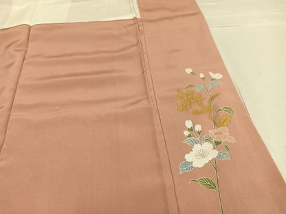平和屋着物●訪問着 枝花文 暈し染め 金彩 三越扱い 正絹 逸品 未使用 AABF4511ph