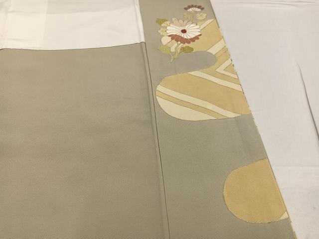 平和屋着物●豪華色留袖 友禅 草花文 金彩 正絹 逸品 AABF4512ph