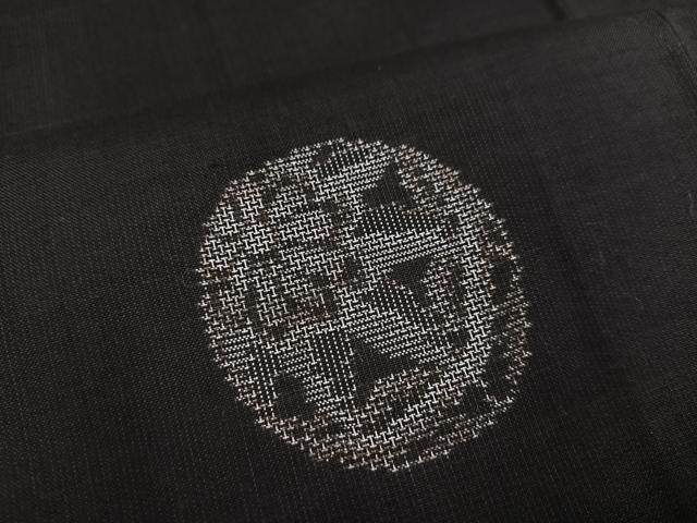 平和屋着物●本場大島紬 カタス9マルキ 地空き 花毬文 正絹 逸品 AABF4515ph