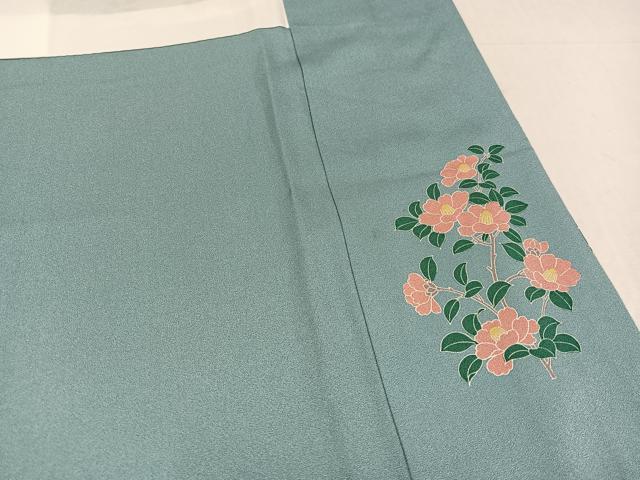 平和屋着物●豪華振袖 友禅 枝花文 暈し染め 正絹 逸品 AABF4516ph