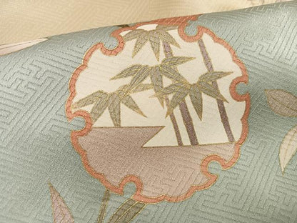 平和屋着物●訪問着 雪輪枝花文 金彩 正絹 逸品 AABF4517ph