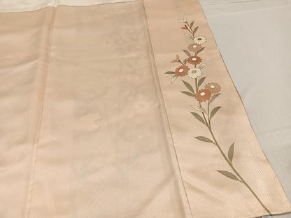 平和屋着物●訪問着 雪輪枝花文 金彩 正絹 逸品 AABF4517ph