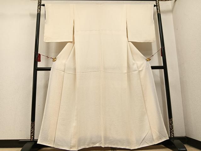 平和屋着物●上質な色無地 鳥の子色 正絹 逸品 未使用 AABF4518ph