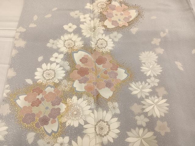 平和屋着物●訪問着 舞花文 金彩 正絹 逸品 AABF4520ph