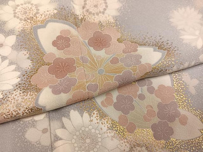 平和屋着物●訪問着 舞花文 金彩 正絹 逸品 AABF4520ph