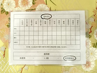 平和屋着物◎六通柄袋帯 唐織 地紙花文 金銀糸 正絹 逸品 AABF4556yx