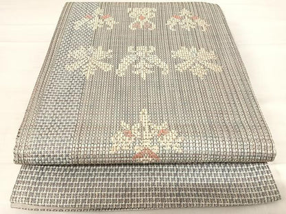 平和屋着物◎全通柄袋帯 抽象花文 金糸 正絹 逸品 AABF4577yx