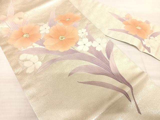 平和屋着物◎中国三大刺繍 相良刺繍 九寸名古屋帯 金銀糸 正絹 逸品 AABF4624yx