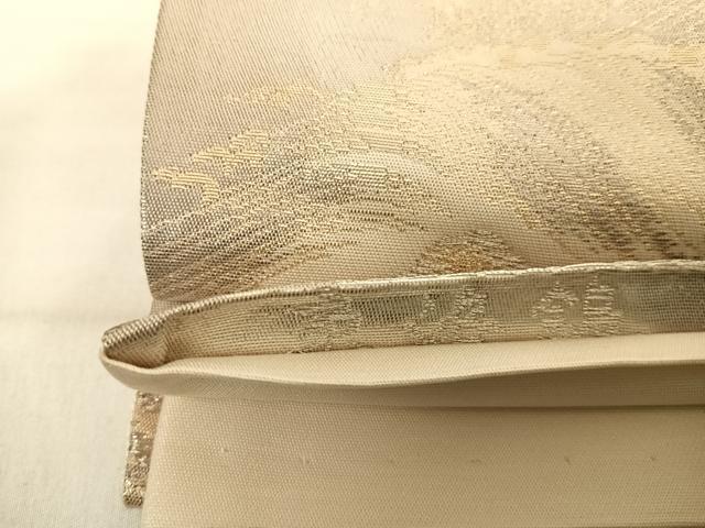 平和屋着物◎六通柄袋帯　京洛錦　京風景文　二重引箔　正絹　逸品　AABF4638yx