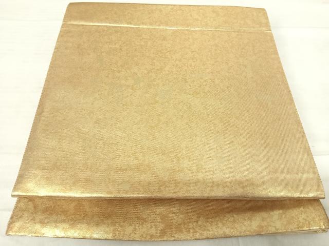 平和屋着物◎六通柄袋帯　霞文　金糸　正絹　逸品　AABF4660yx