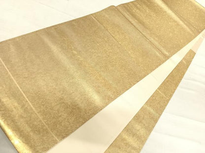 平和屋着物◎六通柄袋帯　霞文　金糸　正絹　逸品　AABF4660yx