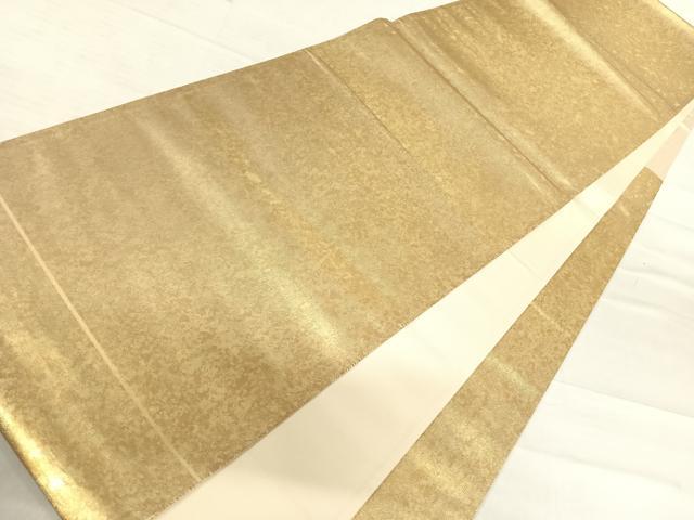 平和屋着物◎六通柄袋帯　霞文　金糸　正絹　逸品　AABF4660yx