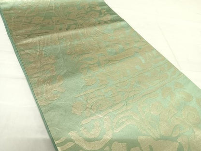 平和屋着物◎六通柄袋帯　抽象文様　金糸　正絹　逸品　AABF4662yx