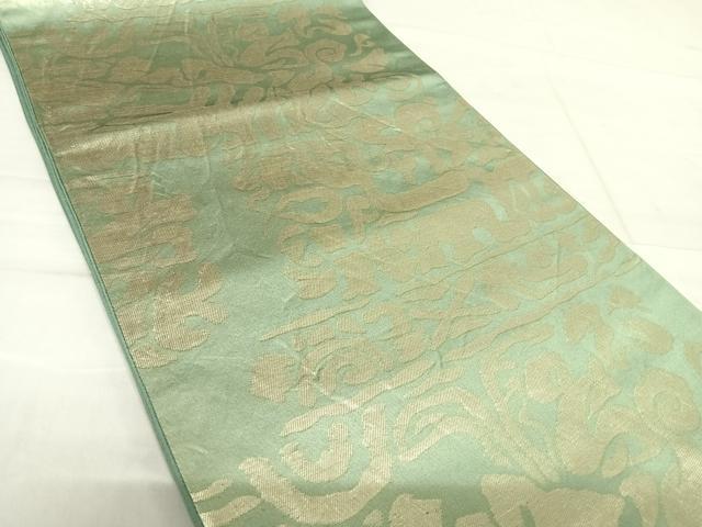 平和屋着物◎六通柄袋帯　抽象文様　金糸　正絹　逸品　AABF4662yx