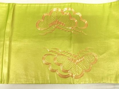 平和屋着物◎太鼓柄袋帯　総刺繍　駒刺繍　笠松文　正絹　逸品　AABF4669yx