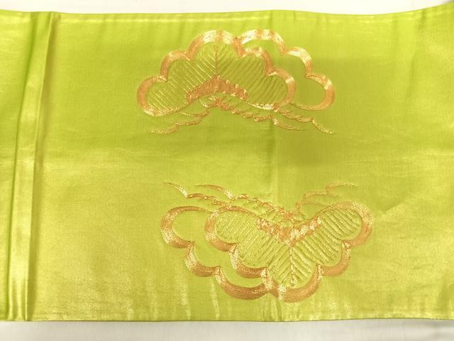 平和屋着物◎太鼓柄袋帯　総刺繍　駒刺繍　笠松文　正絹　逸品　AABF4669yx
