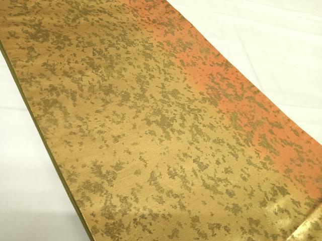 平和屋着物◎六通柄袋帯　霞文　金糸　正絹　逸品　AABF4672yx