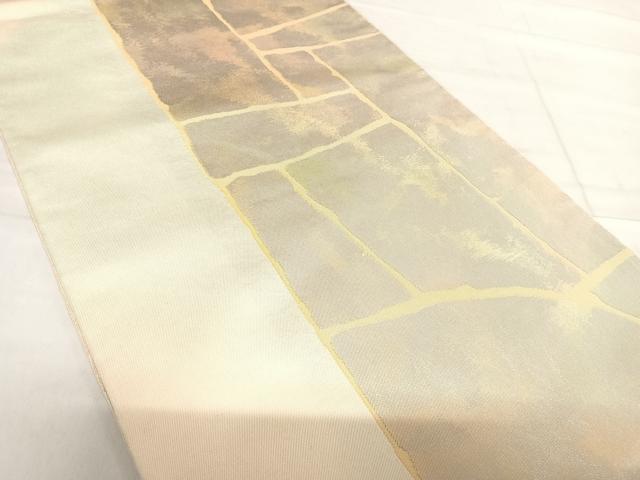平和屋着物◎太鼓柄　本袋帯　石畳文　正絹　逸品　AABF4677yx