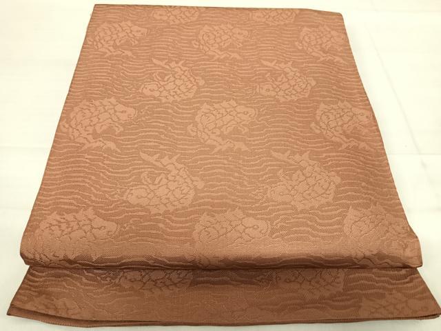 平和屋着物◎全通柄　本袋帯　名物裂　駱駝色　正絹　逸品　AABF4679yx