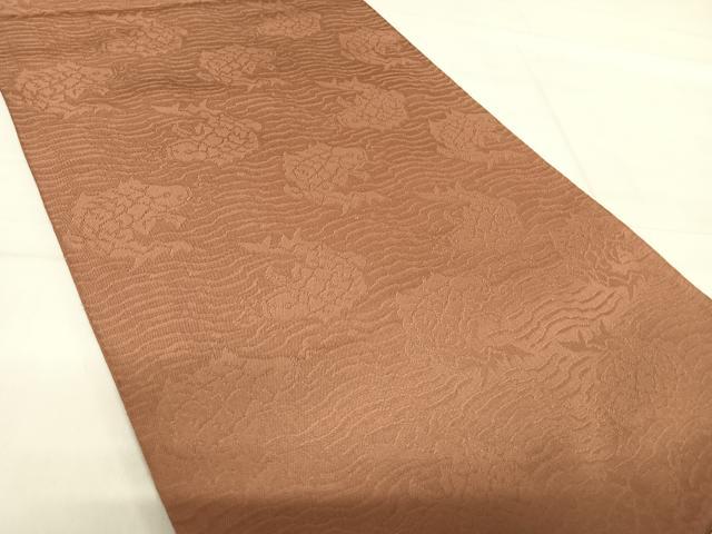 平和屋着物◎全通柄　本袋帯　名物裂　駱駝色　正絹　逸品　AABF4679yx