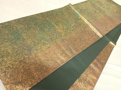 平和屋着物◎六通柄袋帯 霞文 引箔 正絹 逸品 AABF4703yx