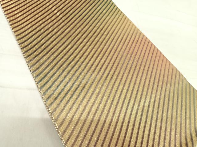 平和屋着物◎全通柄袋帯 霞文 金糸 正絹 逸品 AABF4747yx