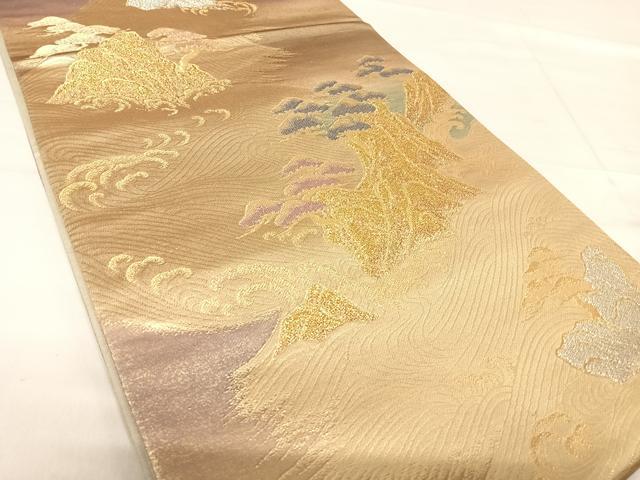 平和屋着物◎六通柄袋帯 浜松文 彩美二重箔 正絹 逸品 AABF4798yx