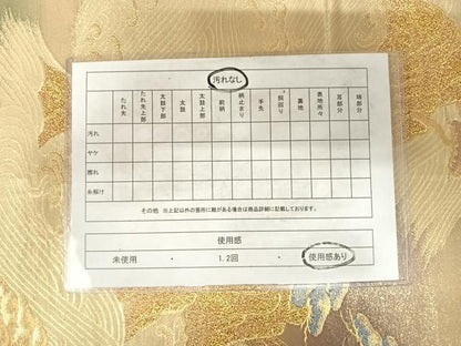 平和屋着物◎六通柄袋帯 浜松文 彩美二重箔 正絹 逸品 AABF4798yx
