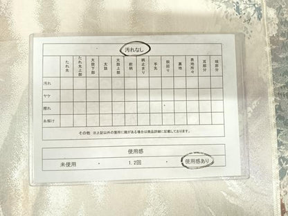 平和屋着物◎六通柄袋帯 北国の朝 銀糸 正絹 逸品 AABF4810yx