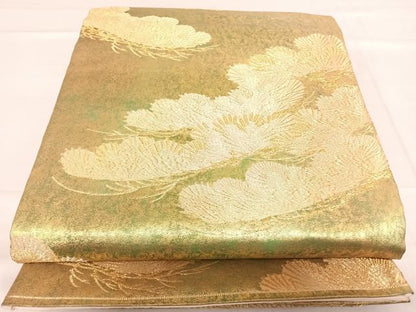平和屋着物◎六通柄袋帯　笠松文　金銀糸　正絹　逸品　AABF4860yx