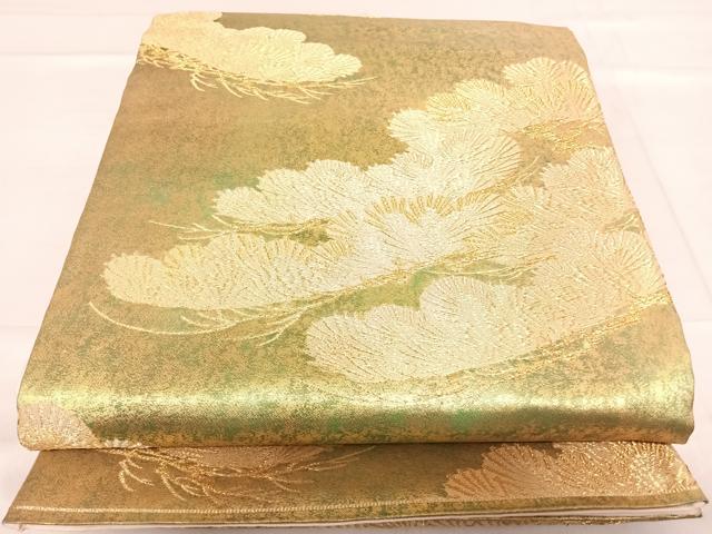平和屋着物◎六通柄袋帯　笠松文　金銀糸　正絹　逸品　AABF4860yx