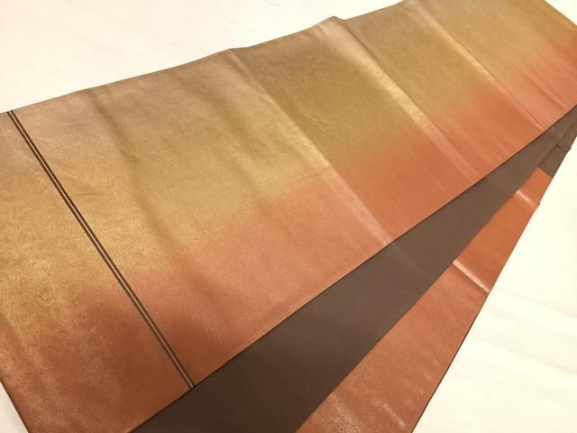 平和屋着物◎六通柄袋帯　霞文　正絹　逸品　AABF4868yx