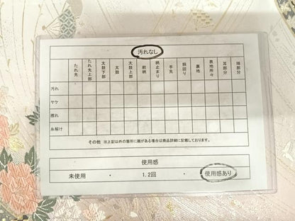 平和屋着物◎六通柄袋帯　唐織　流水花蝶文　金銀糸　正絹　逸品　AABF4885yx