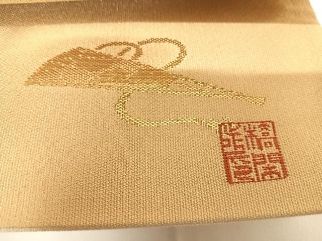 平和屋着物◎両面六通柄袋帯　美保姿　切り嵌め花宝づくし　金銀糸　正絹　逸品　AABF4967yx