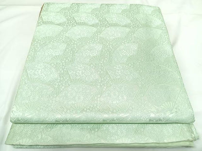 平和屋着物◎六通柄袋帯　扇面花文　正絹　逸品　AABF4986yx