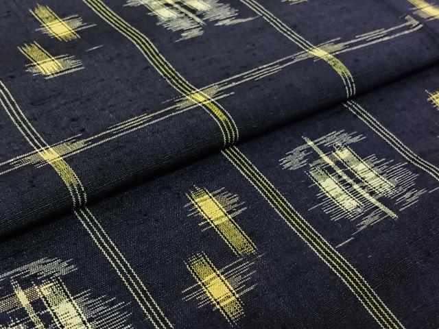 平和屋着物▽上質な紬 単衣 遠州椿文 正絹 逸品 AABF5009jh