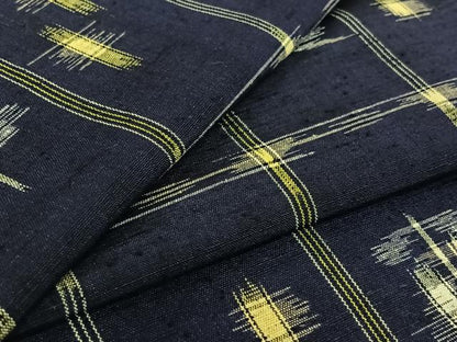 平和屋着物▽上質な紬 単衣 遠州椿文 正絹 逸品 AABF5009jh