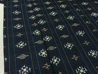 平和屋着物▽上質な紬 単衣 幾何学文様 正絹 逸品 AABF5013jh
