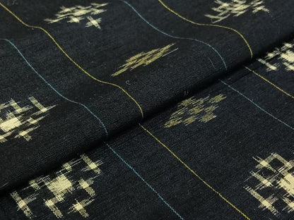 平和屋着物▽上質な紬 単衣 幾何学文様 正絹 逸品 AABF5013jh